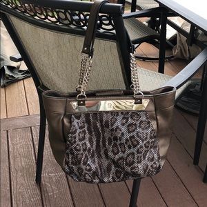 Brown and cheetah Purse